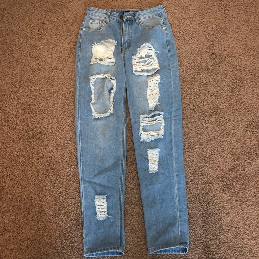 high rise mom jeans